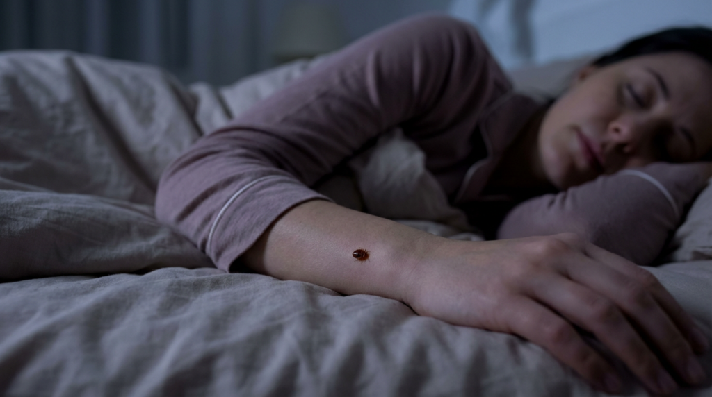 Bed Bug On Ladies Arm In Indianapolis
