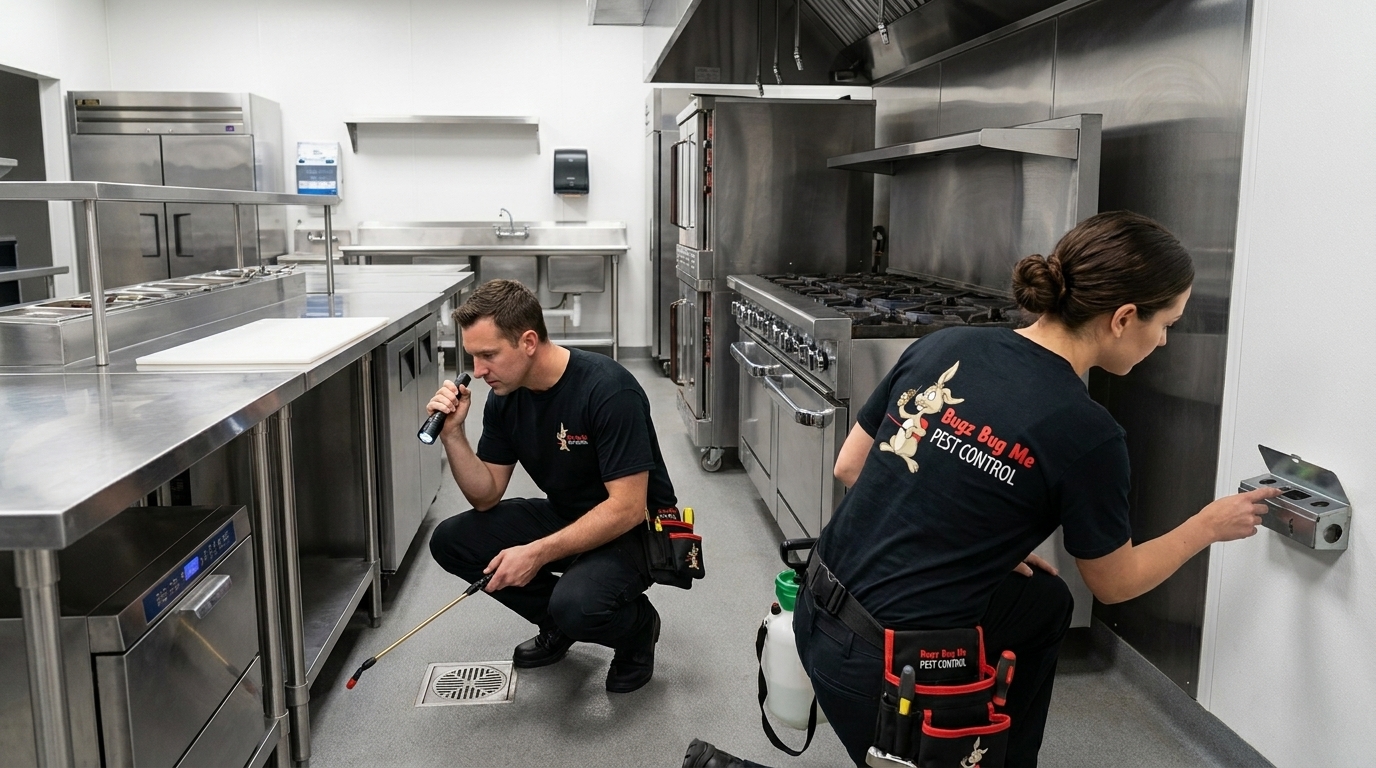 cockroach extermination service kitchen before after